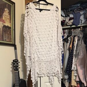 White Crochet Tunic